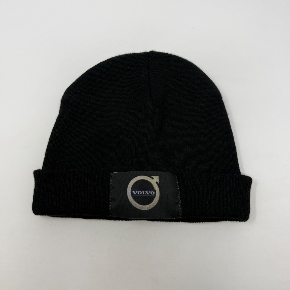 Volvo Logo Black Knit Cuffed Beanie Hat Automotive Promo One Size
